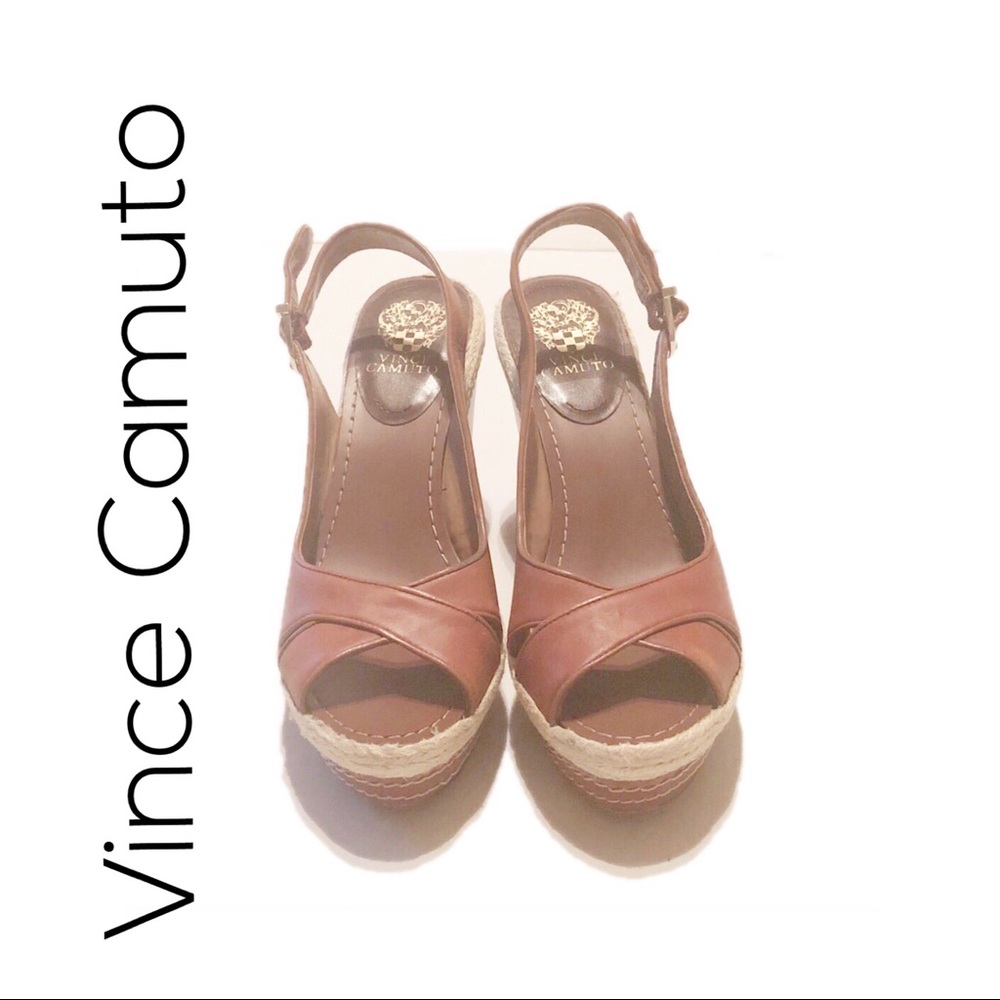 Vince Camuto Brown Wedges, Size 10B
